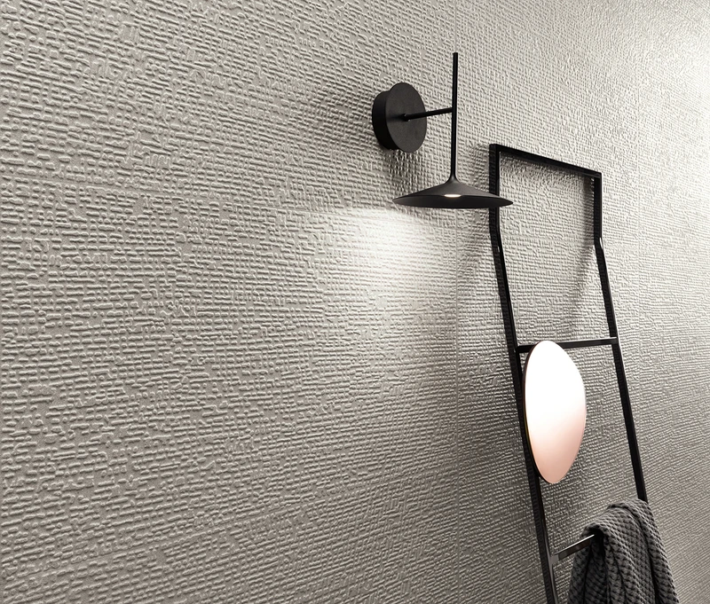 3D Sign is one of two patterns Lissoni designed for the 3D Wall Carve collection. It is an abstract pattern that suggests ancient engravings on stone