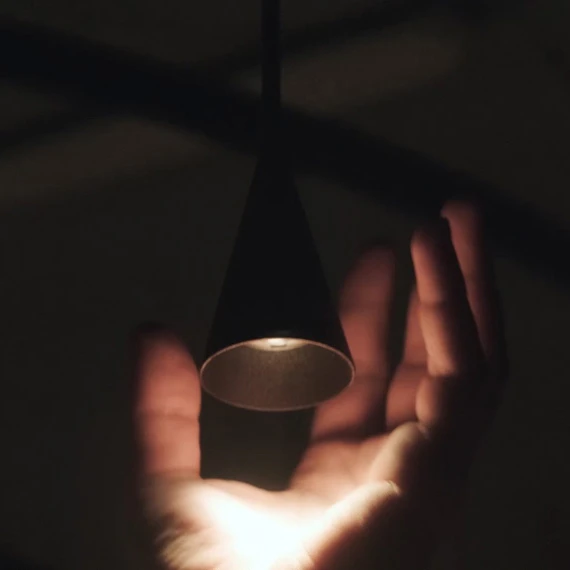 The minimalist, elongated ‘bell’ of Bover’s Skybell system, which offers both intimacy and flexibility