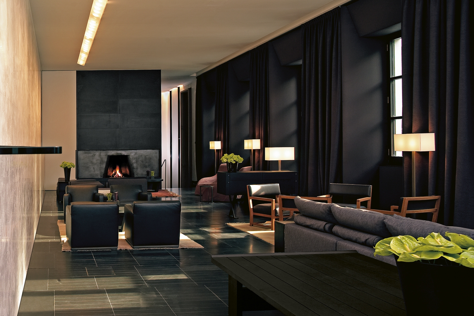 The Bulgari Hotel Milano interiors feature pieces from B&B Italia’s Maxalto collection, which bring calm, rigour and elegance to space