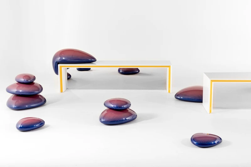 Apical Reform & ZEEL Studio make their fair debut with a Curio titled Emotional Rocks, representing the impact of intangible aspects of emotions on hard objects