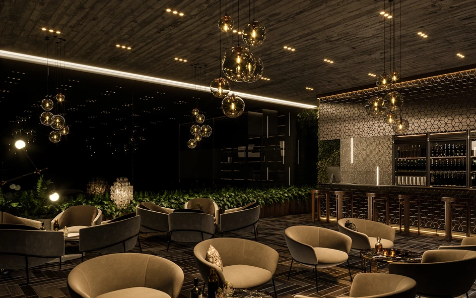 The Mirrorglass from Ettlin Lux used here can also be used as wall cladding – for example in shops, bars or hotel lobbies. In this way, a room is visually enlarged and at the same time shines in a new light