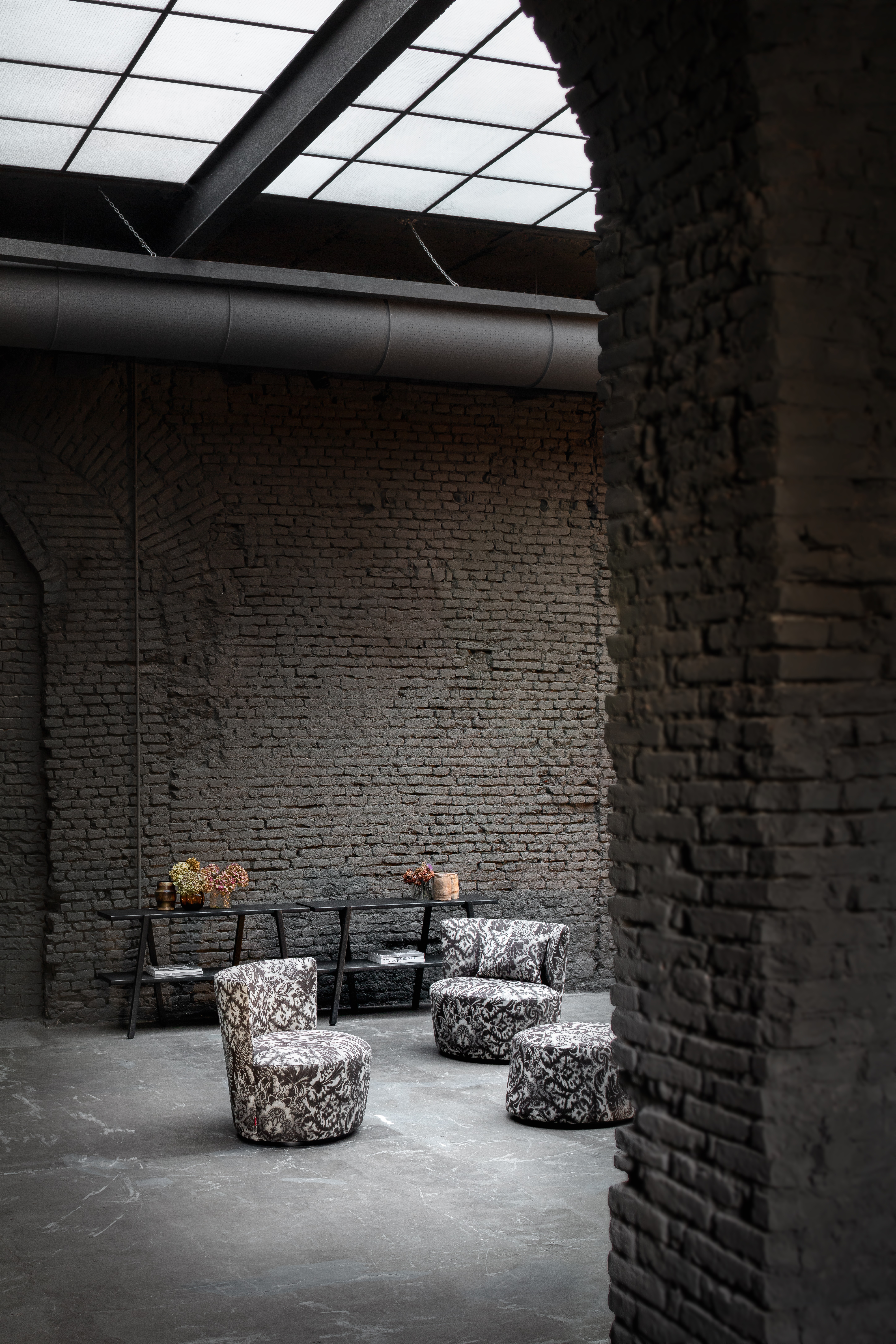 The new seating collection, Emily, also designed by Leivore + Altherr Désile Park, can be produced in many different fabric finishes