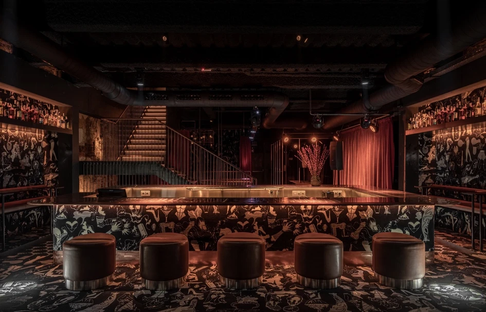 The five floors of the Mad Bars House bar in Lviv, Ukraine, each have a different interior. Photo: Yevhenii Avramenko