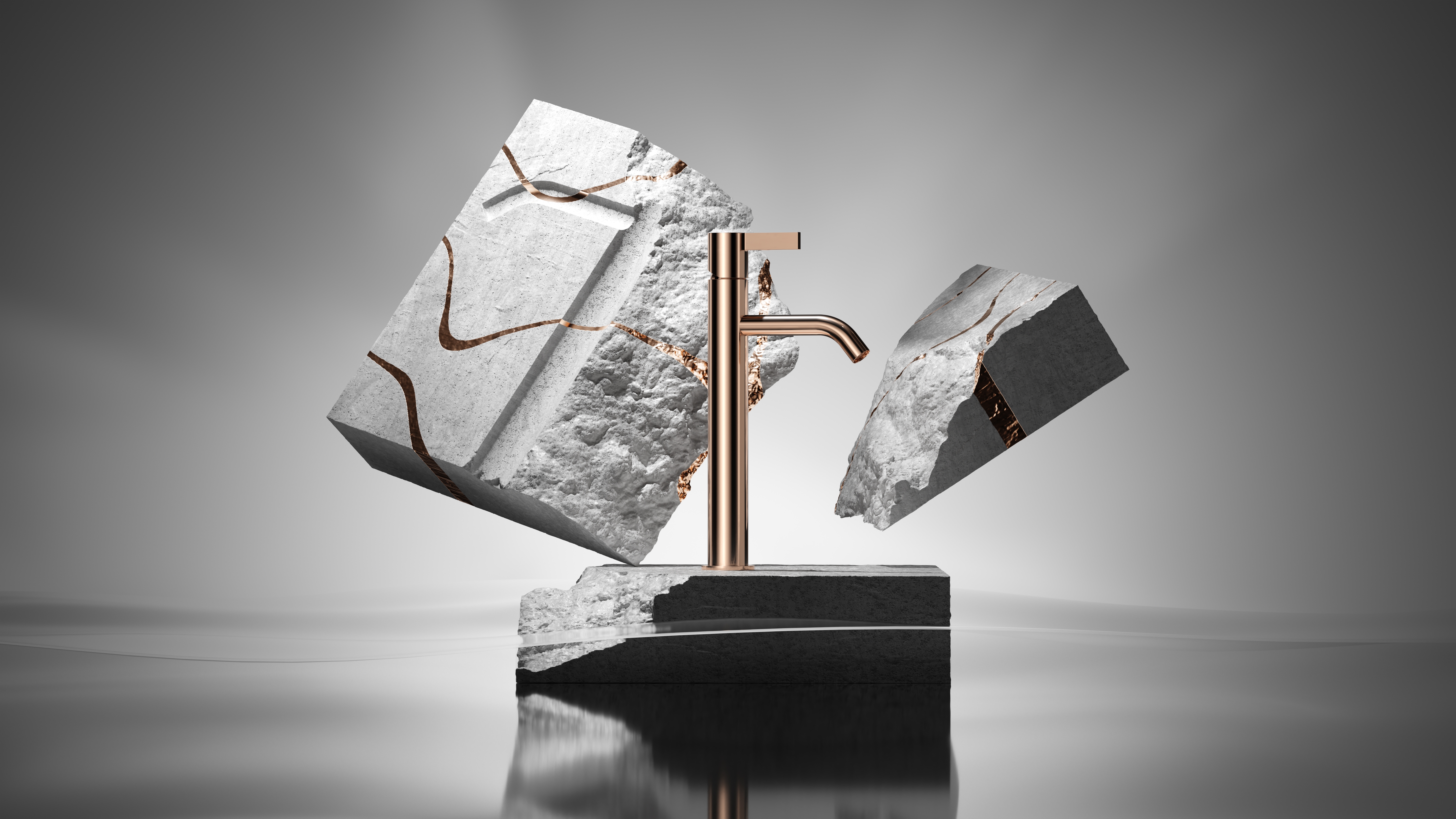 With its own PVD coating plant, LAUFEN is able to give fittings a trendy, colourful looks, from rose gold to deep black