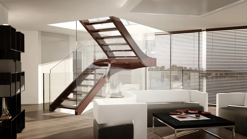 U-shaped staircases break their length partway through