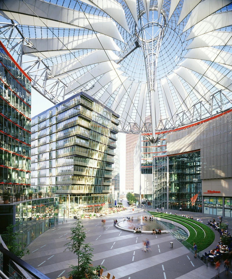 Helmut Jahn's Sony Center in Berlin. Photo: Rainer Viertlbock