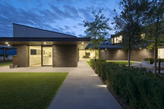Recessed lights sit under the canopy of House IMP in Trento, Italy, reducing security blindspots. Photo: Giovanni De Sandre