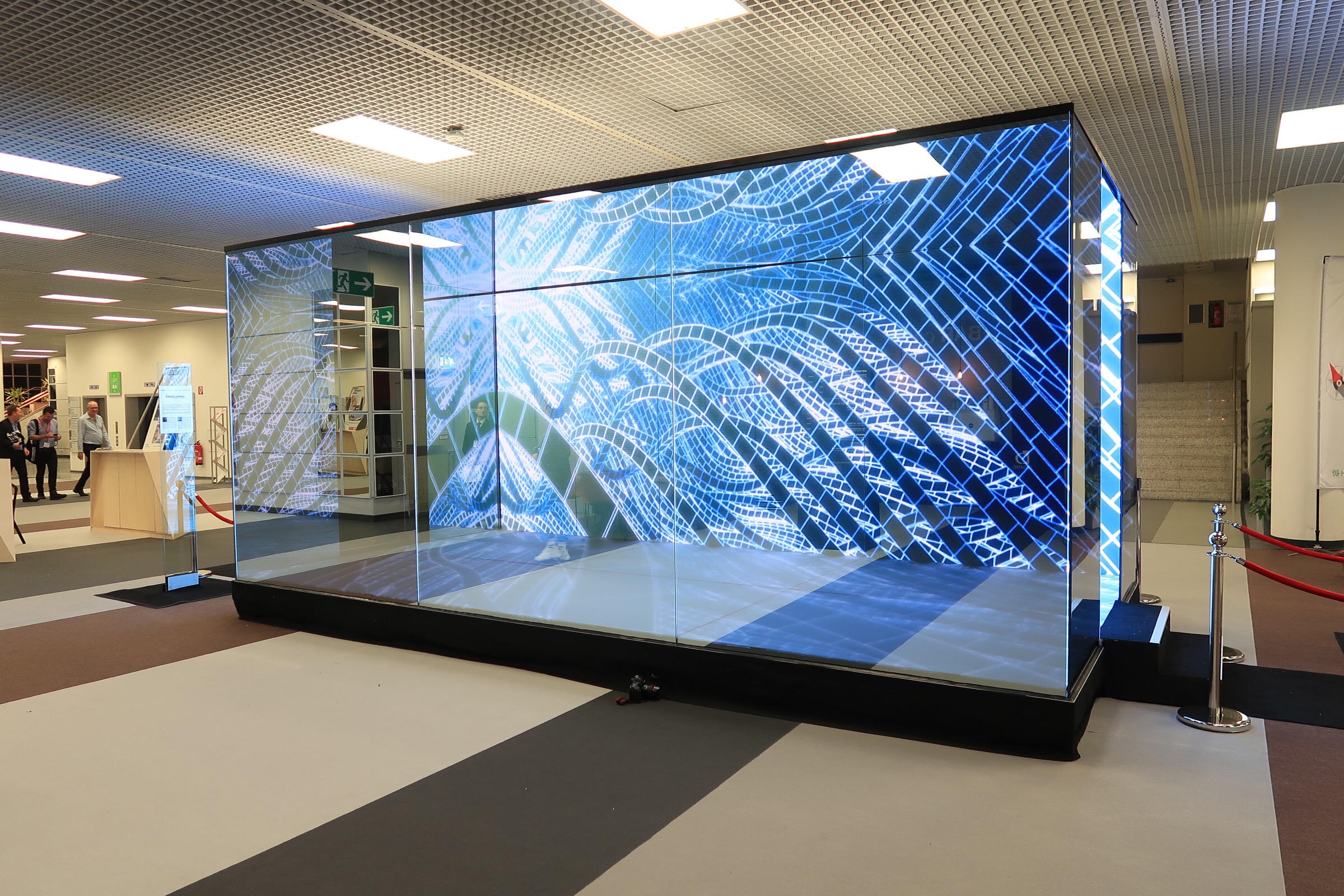 The Paradise Club customises its theatrical lighting with RGB lights and a professional rig (top), while ASB GlassFloor provides illuminated video on reinforced surfaces (bottom). Photo: Nikolas Koenig (top)