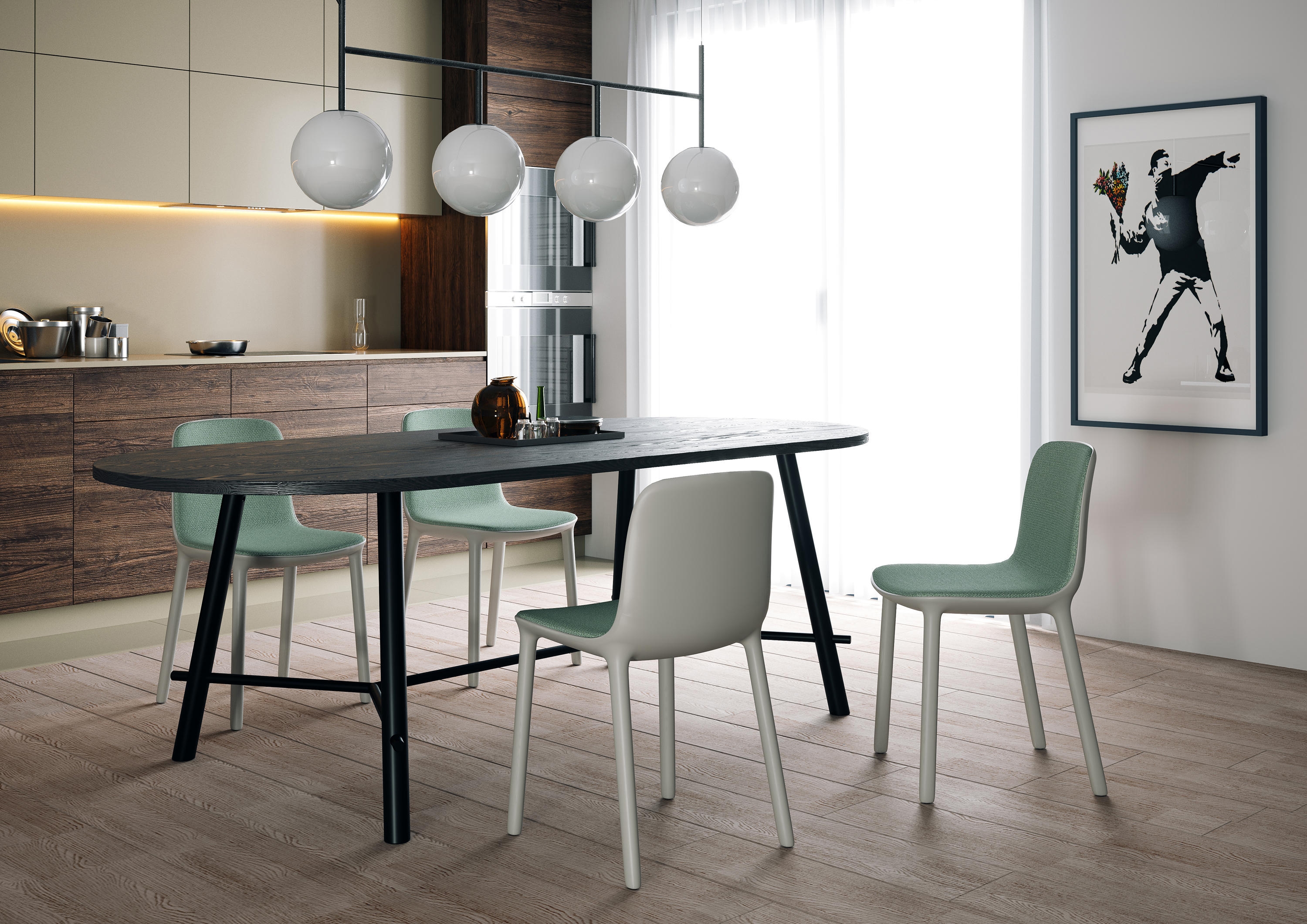 With her clean, smooth style, INFINITI's Freya chair hides her industrial past, yet still keeps the door open, ready to return