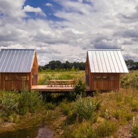 The Cabin Anna pre-fab is a flat-pack holiday home retreat that gives each living space a choice of shell. Photo: Tōnu Tunnel & Jorrit 't Hoen
