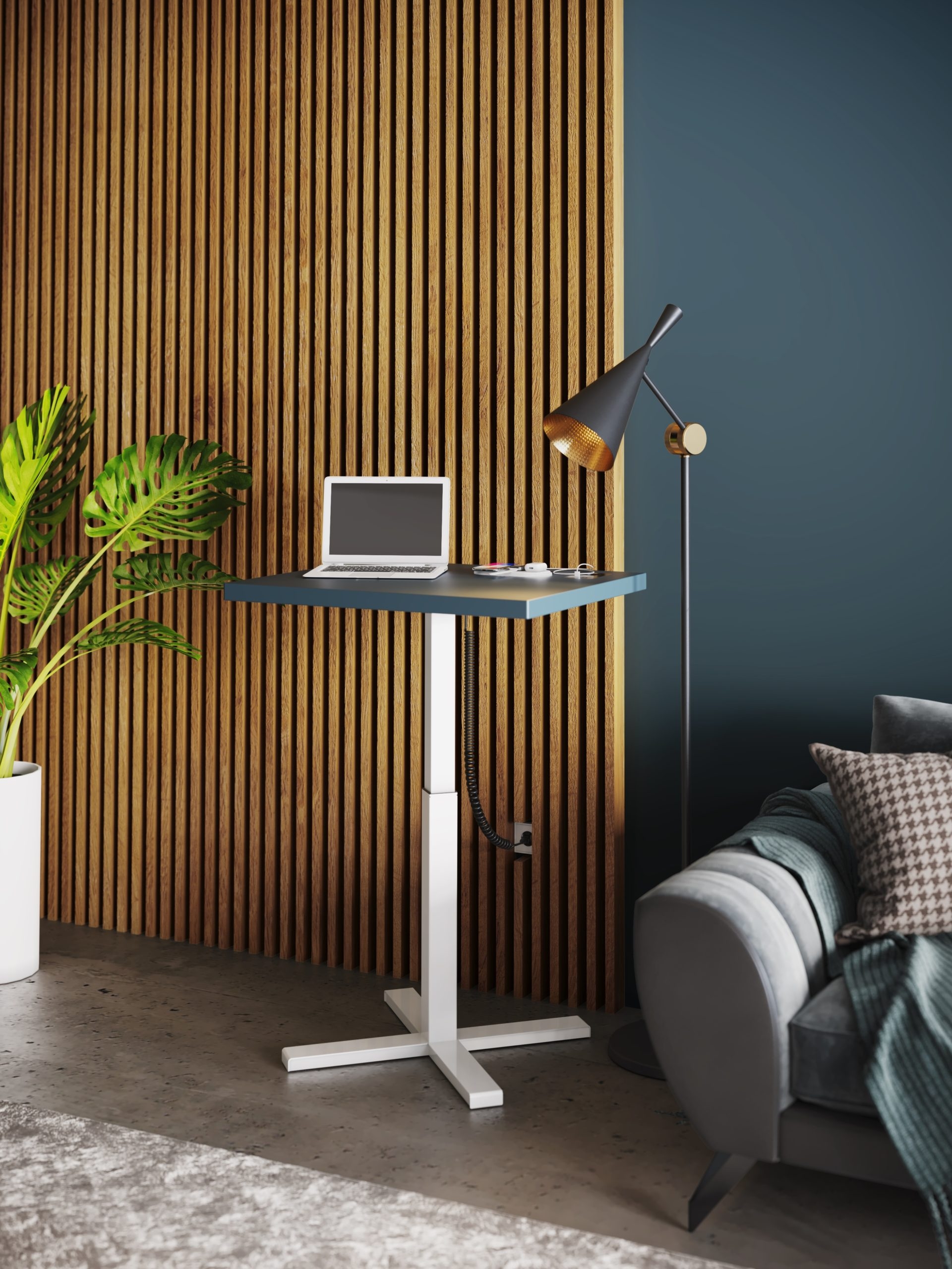 Available in various colours and sizes, the Elements desk is suitable for a variety of hybrid work spaces