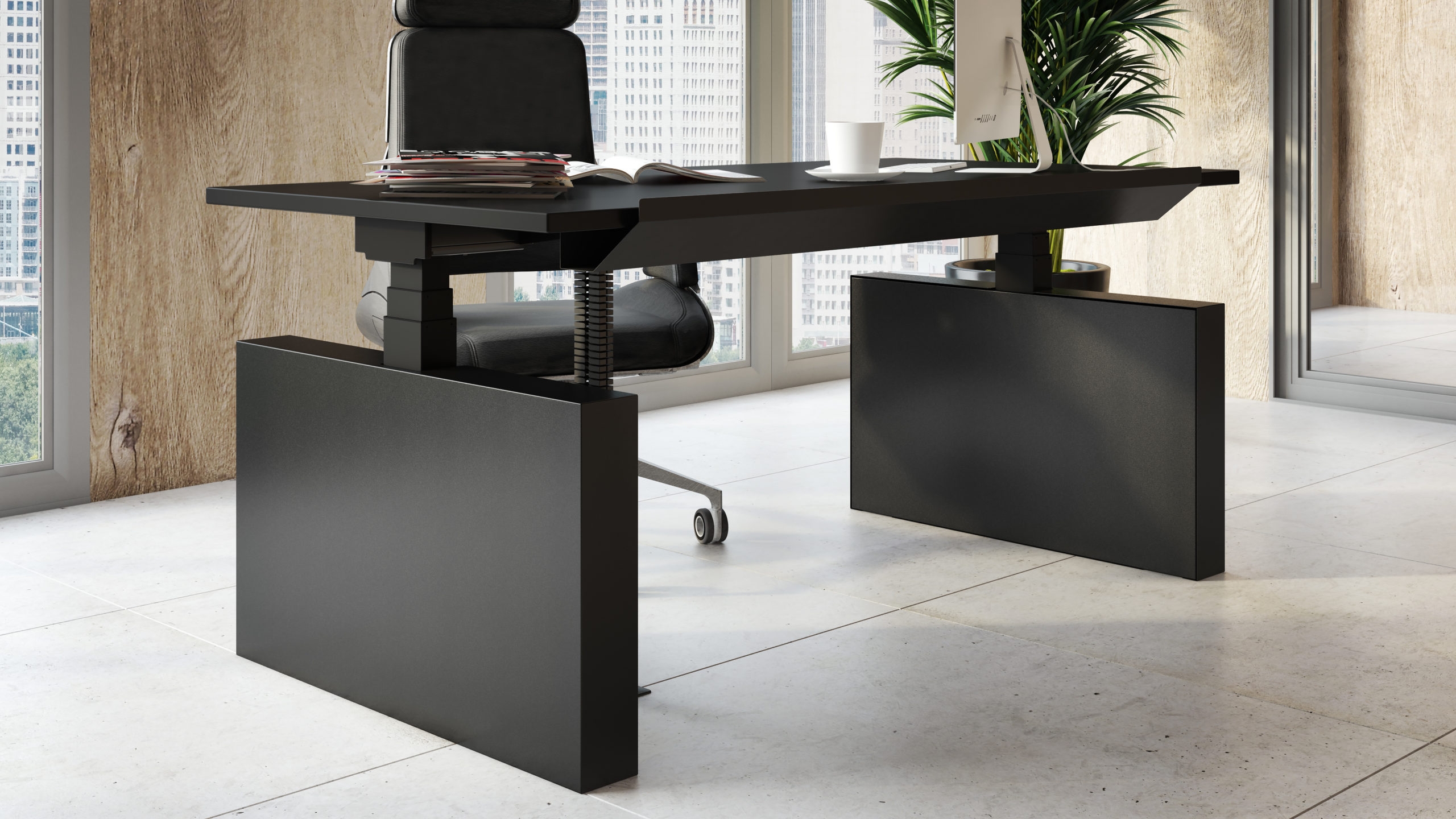 The sleek Actiforce desk brings healthy movement and style to the modern workplace