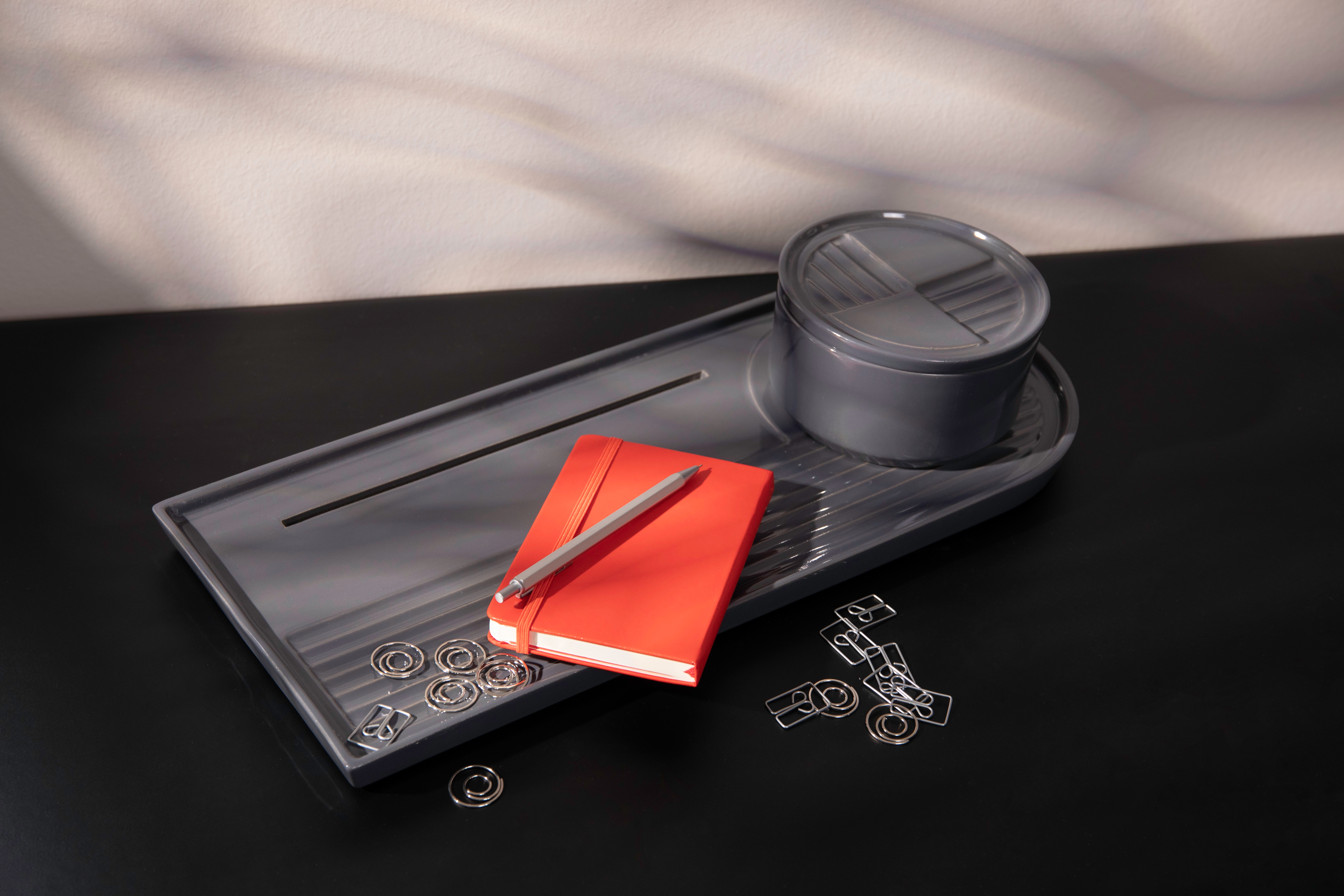 Studio Laura Strasser's Meridian ceramics can be used as dinnerware (top), on dressing tables (middle) and desktops (bottom). Photo: Studio Laura Strasser