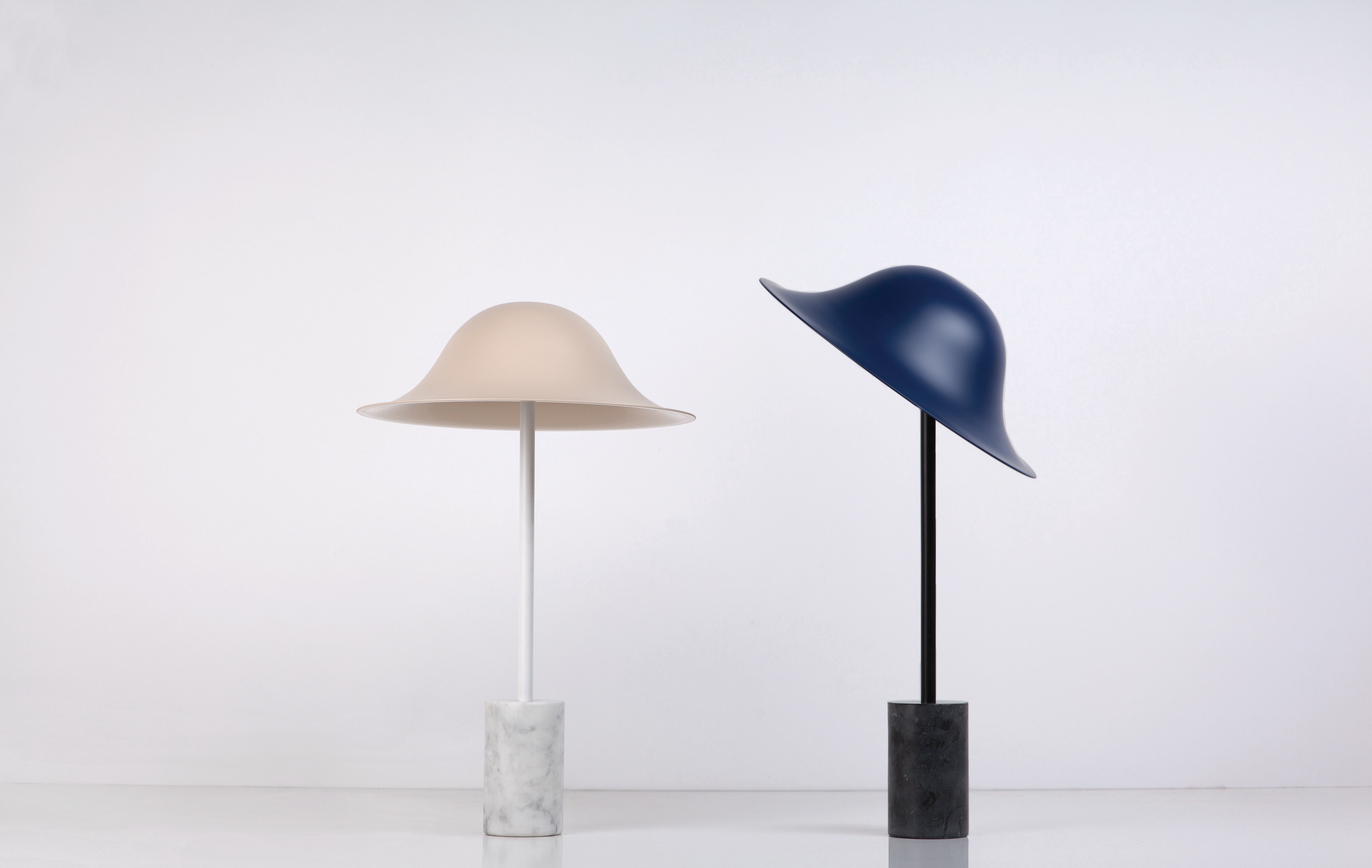 Studio Joa Herrenknecht's ONDA table lamp with its tilted 'hat'. Photo: Studio Joa Herrenknecht 
