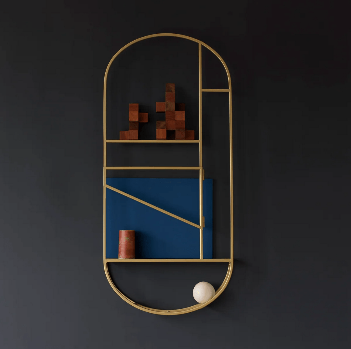 Studio Berg's Foldwork Valet in gold. Photo: Matter of Course
