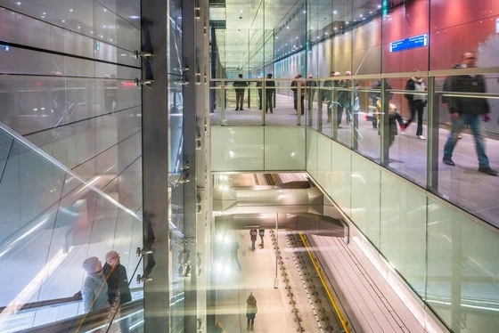Amsterdam’s North-South Metro line required seven new large, open-layout stations by Benthem Crouwel Architects. Photo: Jannes Linders