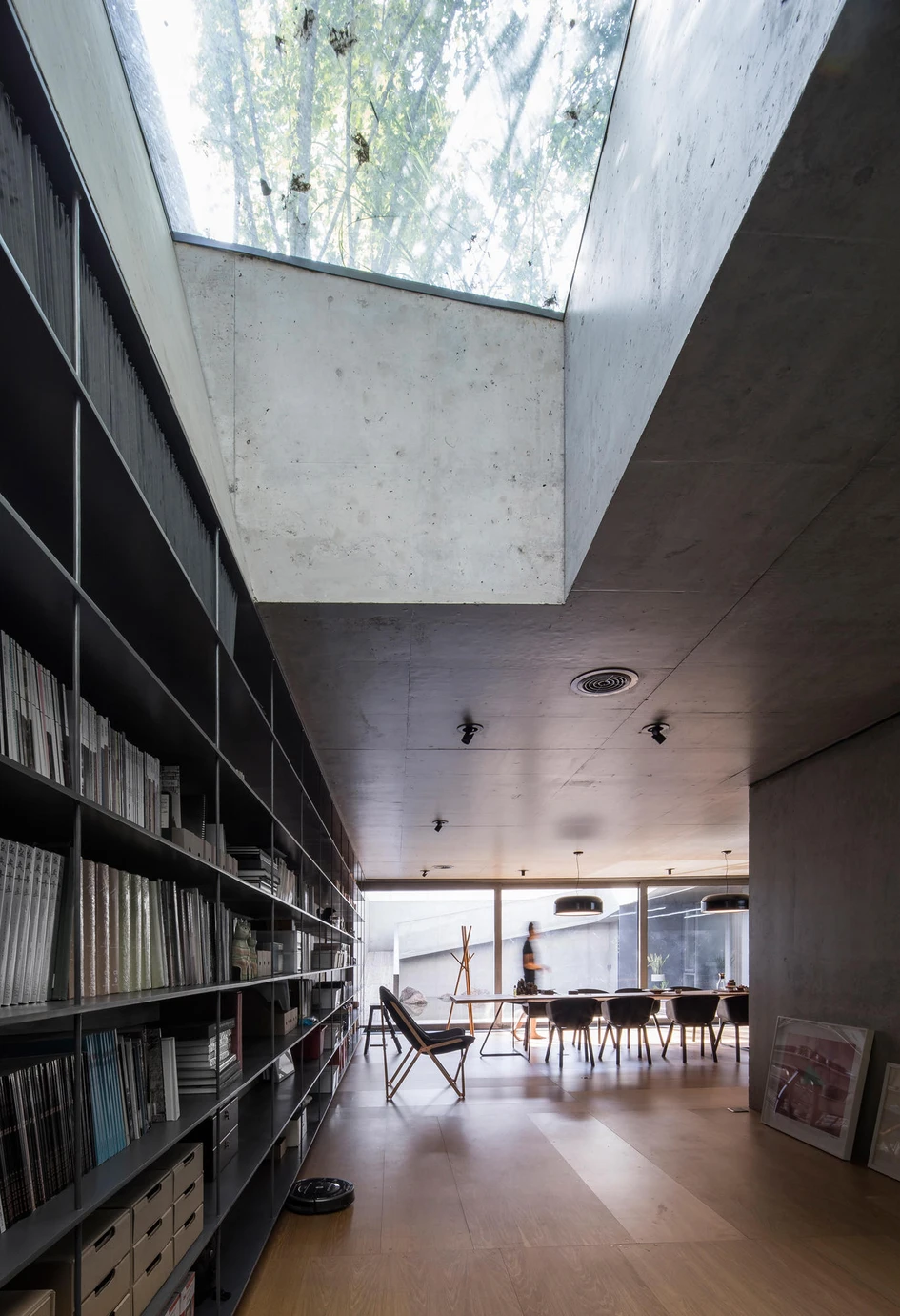 Two-Fold Yard in Beijing, by TAOA, keeps the resident’s sprawling open art studio separated from the family home below ground. Photos: Tao Lei
