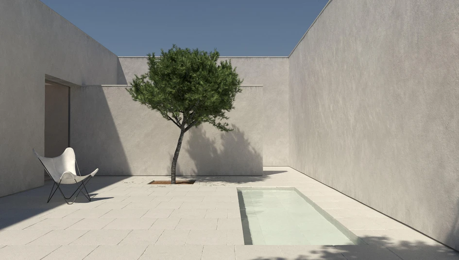 Diese Kalksteinfliesen Altamira Rosal Vintage sind ein ausgezeichneter taktiler und saugfähiger Belag für Terrassen am Pool