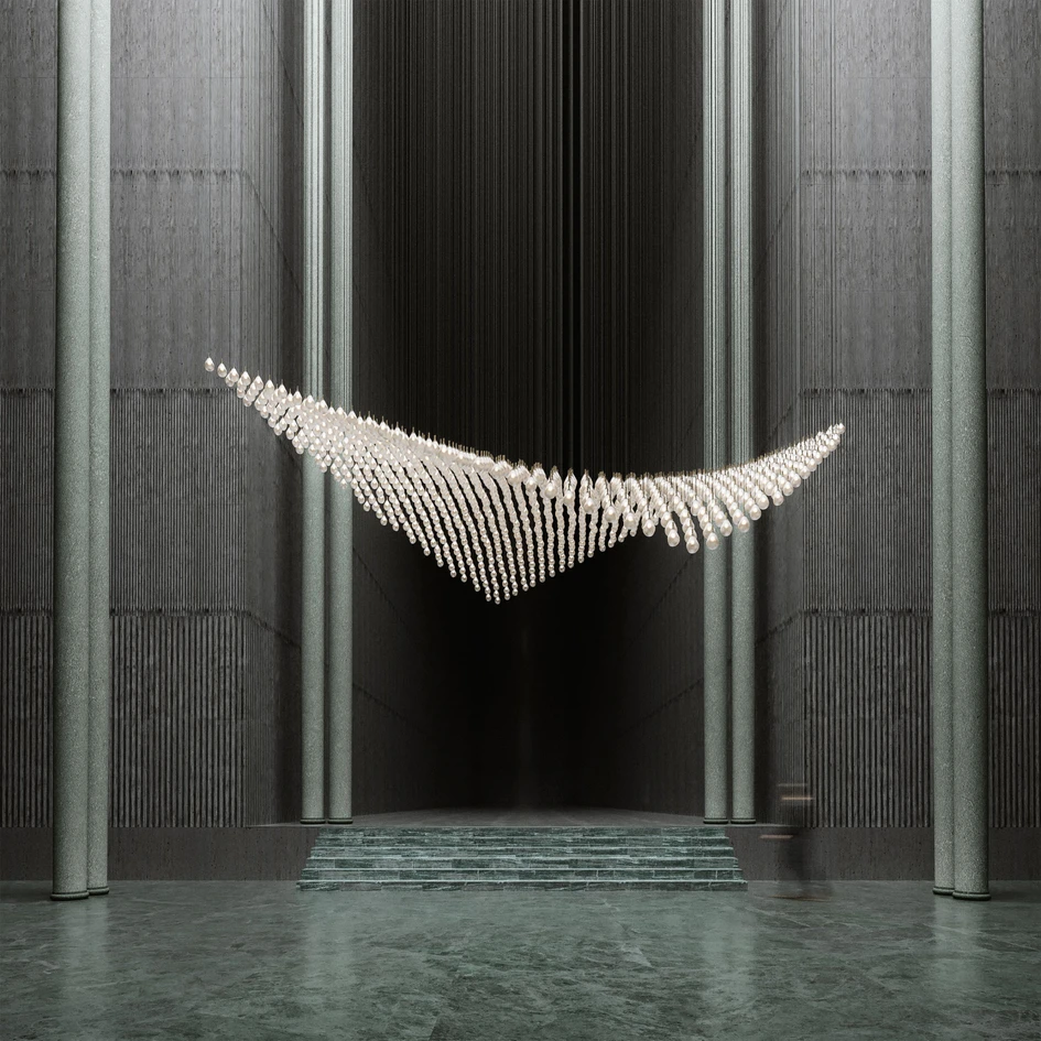 Installation of 1070 pieces of frosted Soap Mini