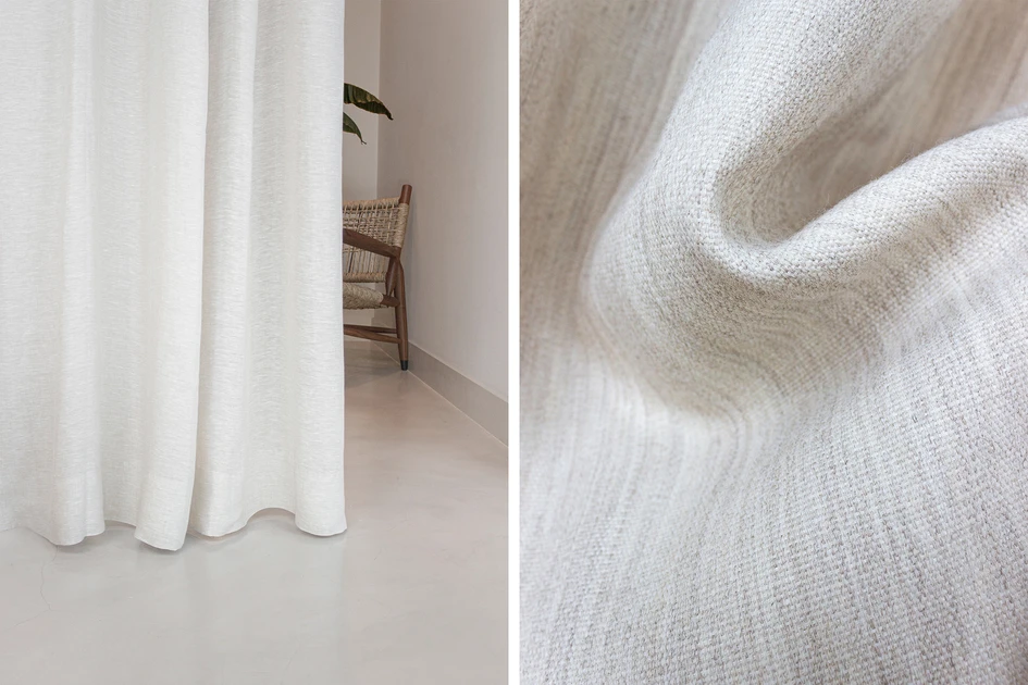 A glance at the curtain collection which includes 8 different fabrics, ranging from sheer to opaque.