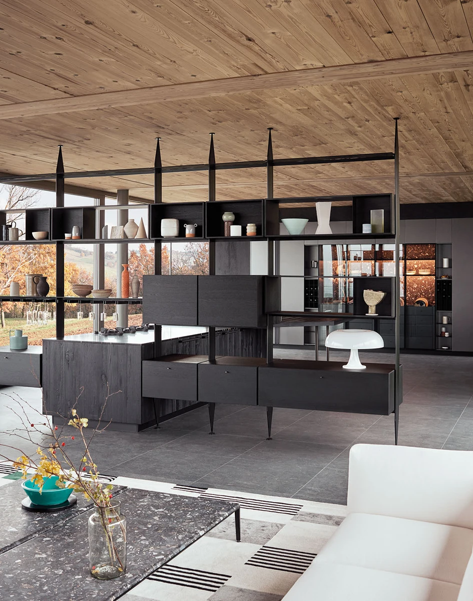 The 50's is at once storage solution, showcase and a porous space-divider