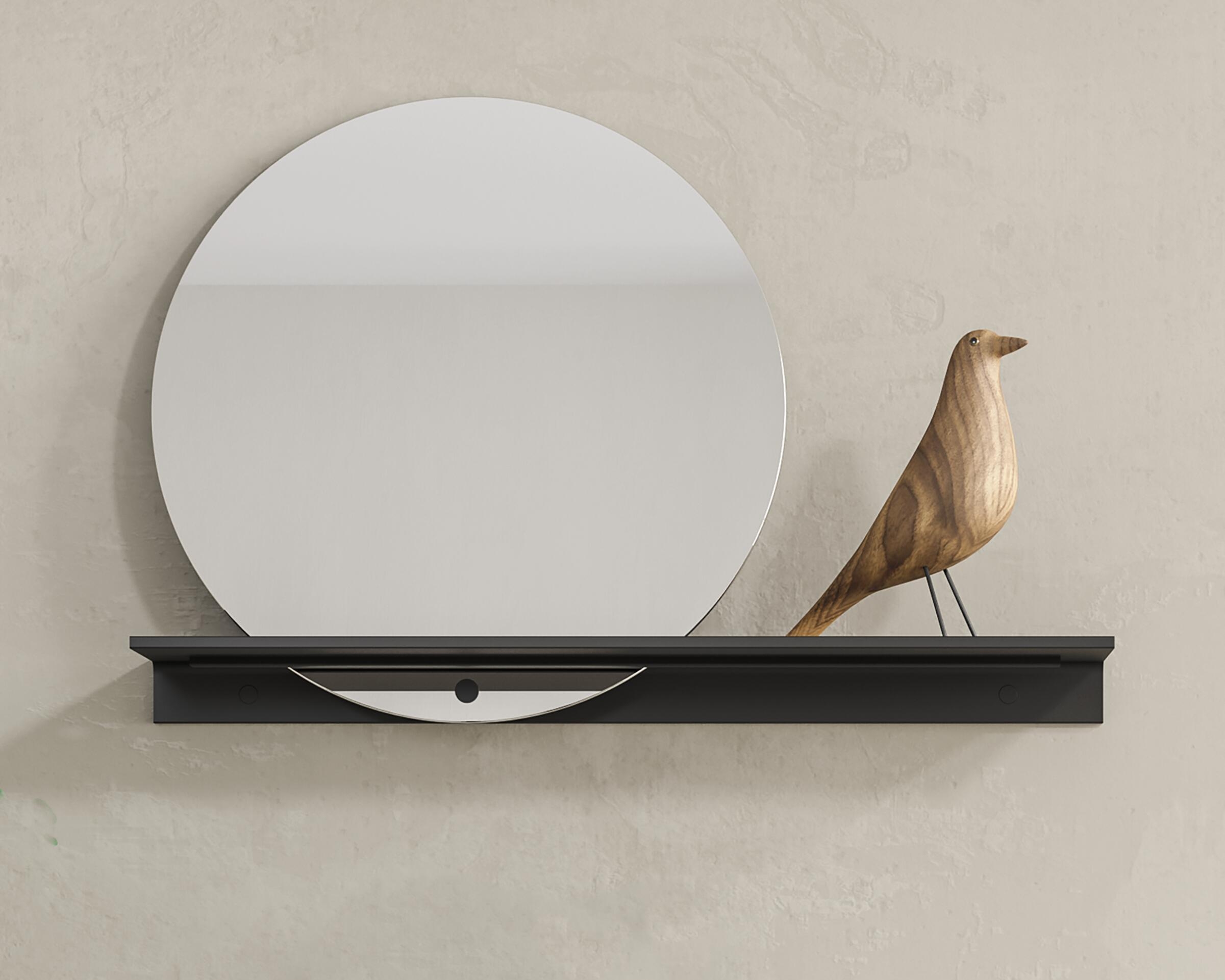 Leev is a thoroughly modern family of shelving and holders. The sleek, linear design adapts easily to different functions (such as holding a mirror) and integrates well into other rooms of the house