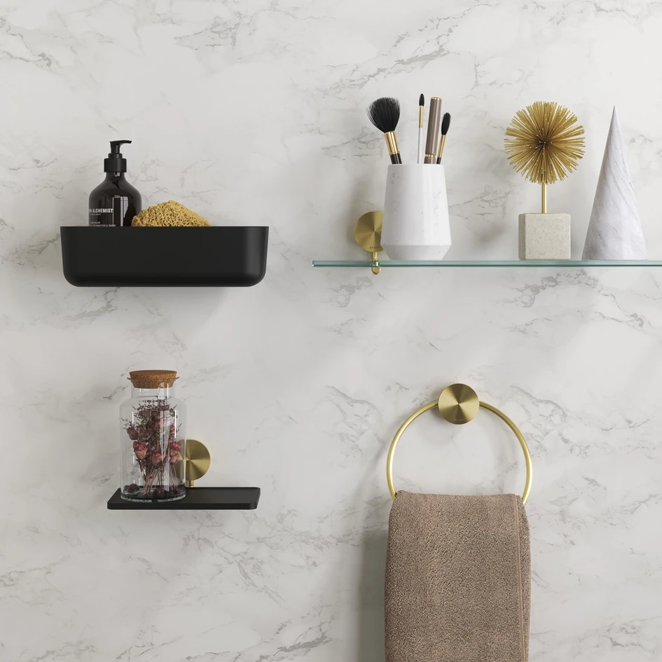 Opal’s accessories come in a generous palette of finishes including chrome, matt black, brushed stainless steel, brushed metal black and brushed gold – and can be mixed and matched