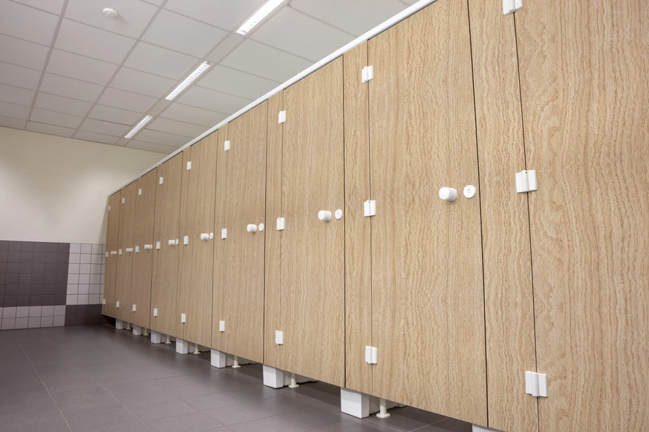 The Decorative Compact MDF comes in large panels and suits a variety of applications, from the building of office furniture to changing room features such as locker doors