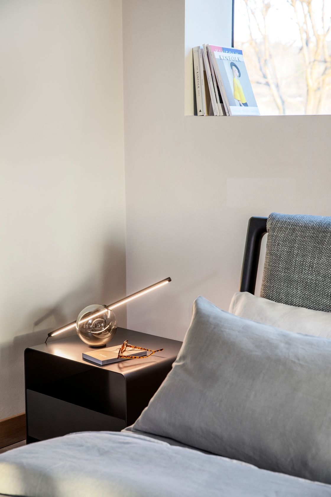 Flou began as a manufacturer of beds – the Gaudí model by Matteo Nunziati (top) epitomises its ongoing pursuit of innovation just as much as the Rugiada lamp designed by Ilenia Viscardi (bottom)