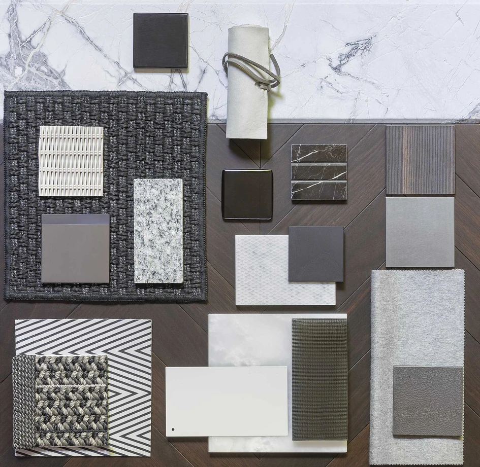 Die Materioteca bietet Zugriff zu allen Marken aus dem umfangreichen Interni-Portfolio, samt ihren Materialien und verschiedenen Ausführungen