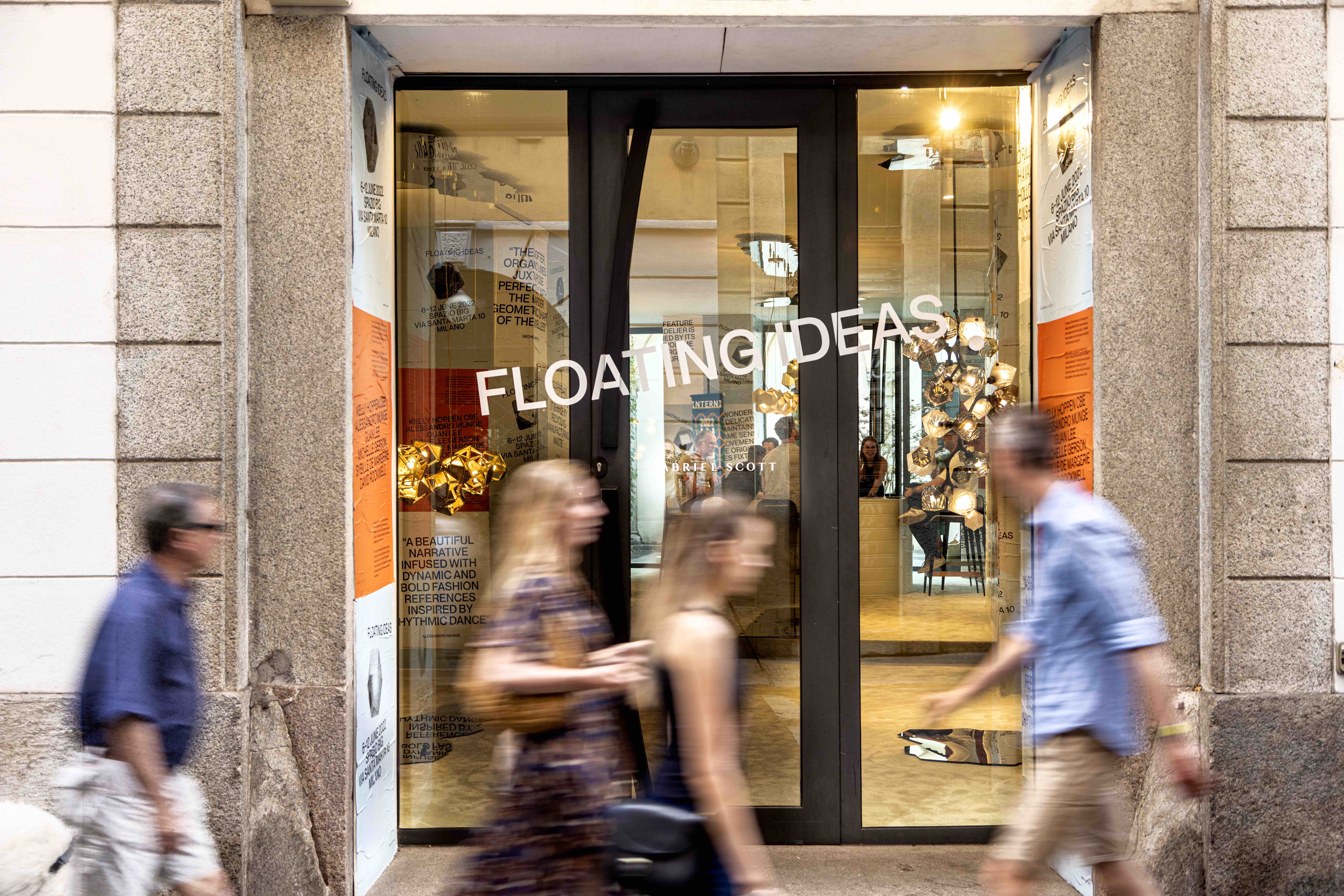 During Milan Design Week, Richler presented Floating Ideas, which showcased six adaptations of the Welles Chandelier from six leading designers of product and interiors 