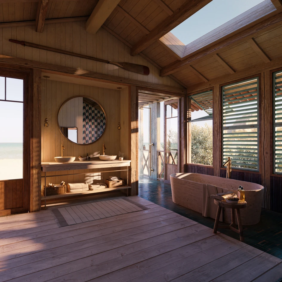 Sarah Poniatowski's personally designed meditative retreat for AXOR is located in southwest France, an area of the world the designer feels a deep, personal connection