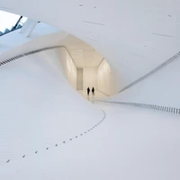 With one half-filled with natural light and the other windowless, The Twist is a bridge, gallery and sculpture twisted into one, with views of the dramatic Norwegian forest. Photos: Laurian Ghinitoiu