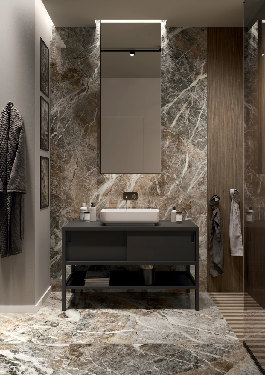 Taking inspiration from nature but nothing else, Florim is striving toward circular production methods, recycling material waste and minimising water and energy use