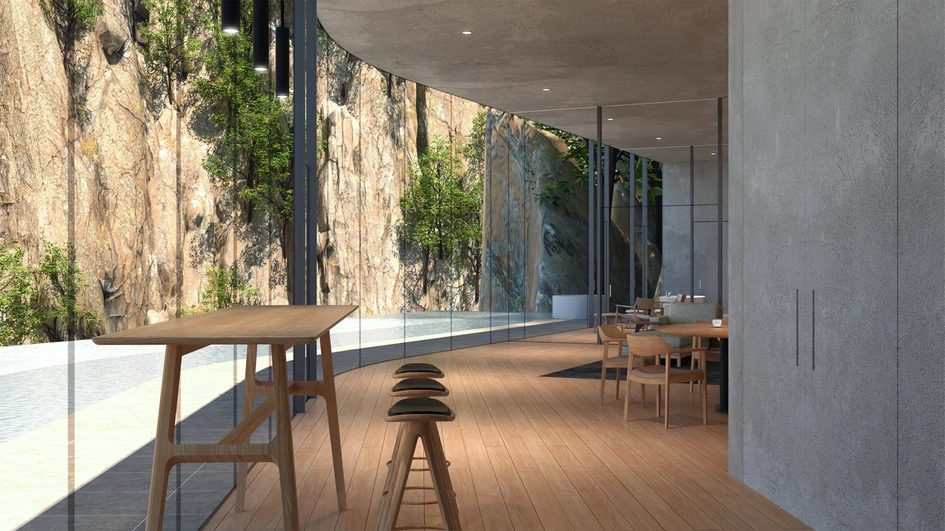 While moving through the different spaces of the Hokkaido Rock House, visitors can enjoy various CondeHouse collections in this unique context, while also learning more about individual pieces via interactive tools