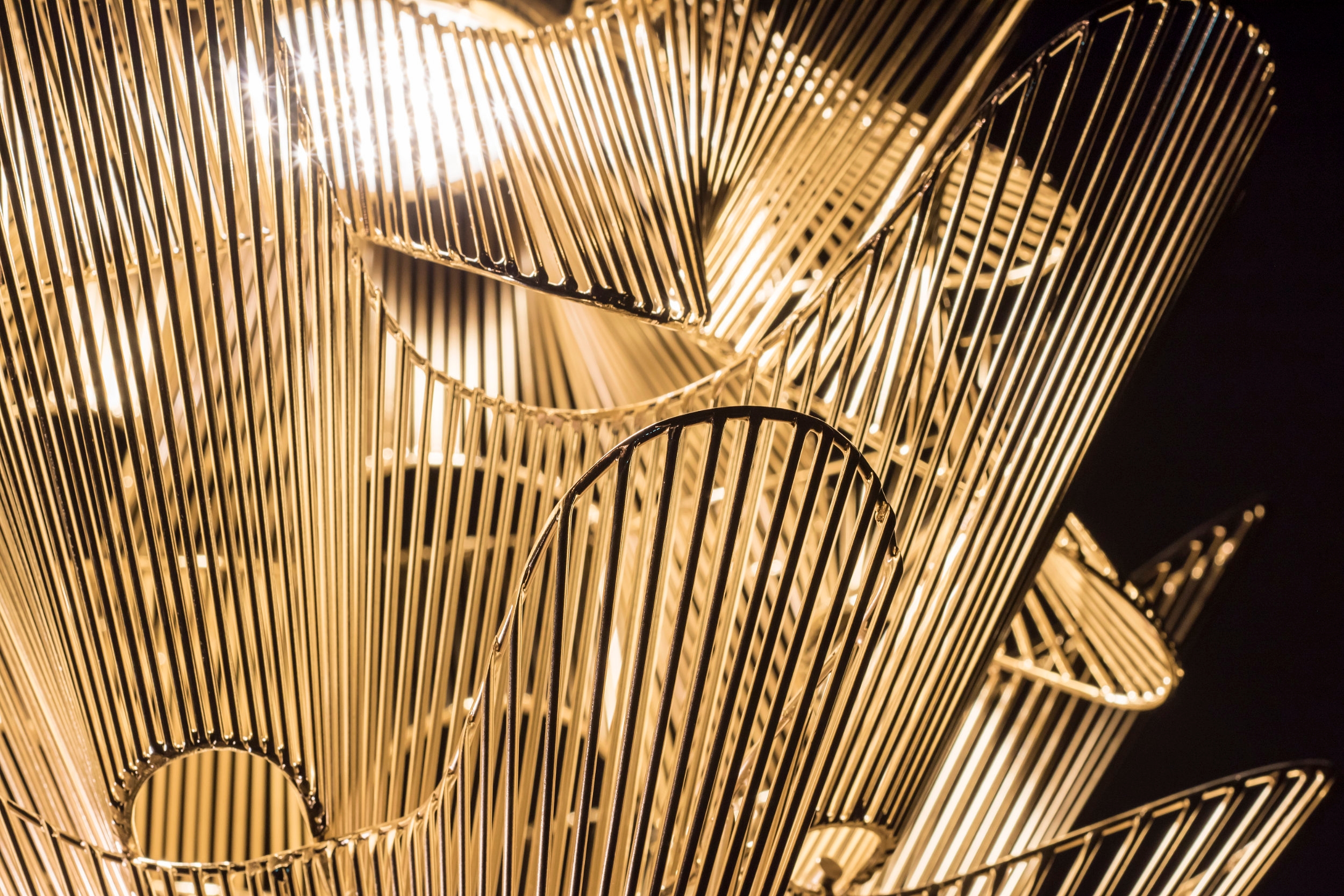 Visitors to the showroom will have a chance to view products including the Moiré pendant light, which creates a rippling optical effect that can only be truly appreciated in person