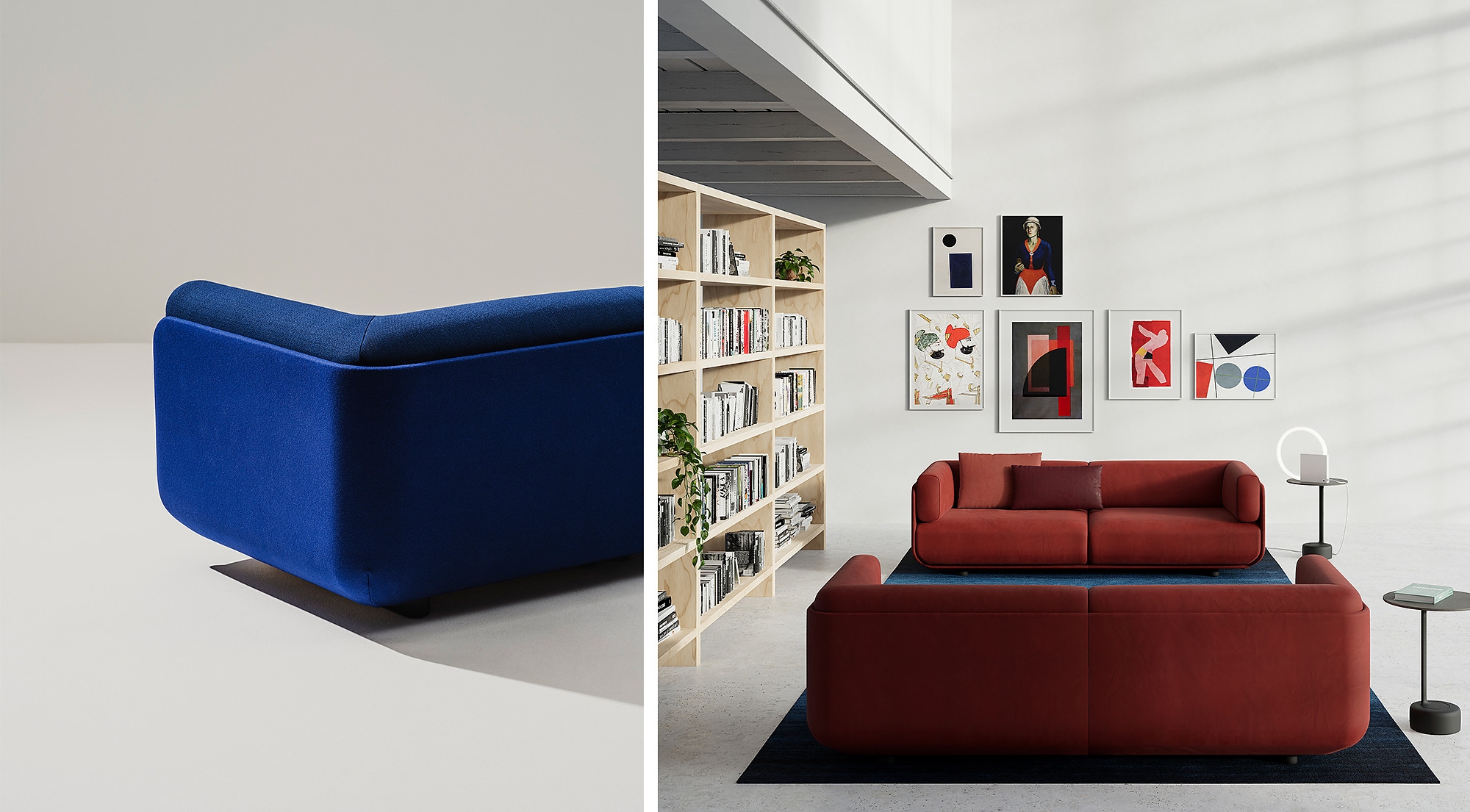 London-based studio Doshi Levien's new sofa Shaal matches cocooning comfort with modular flexibility thanks to its a supportive shell and various configurations