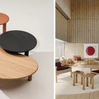 Barcelona-based studio Altherr Désile Park prioritised versatility with their Ghia table system. Available in two shapes, three heights and a multitude of natural materials, it can make a fitting constellation for any space