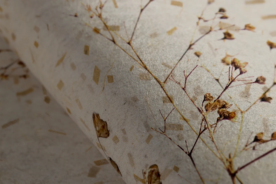 GlamPure uses totally organic materials to create a sustainable wallcovering that is compostable and eco-compatible