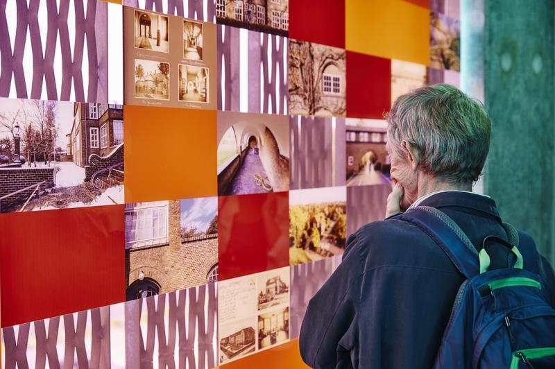 Taking the top interiors prize, artist Malene Nors Tardrup's installation 'A Long Time is Not Forever' is a series of photo-collages printed on Vanceva® coloured windows that describe stories from the hospital's 100-year history