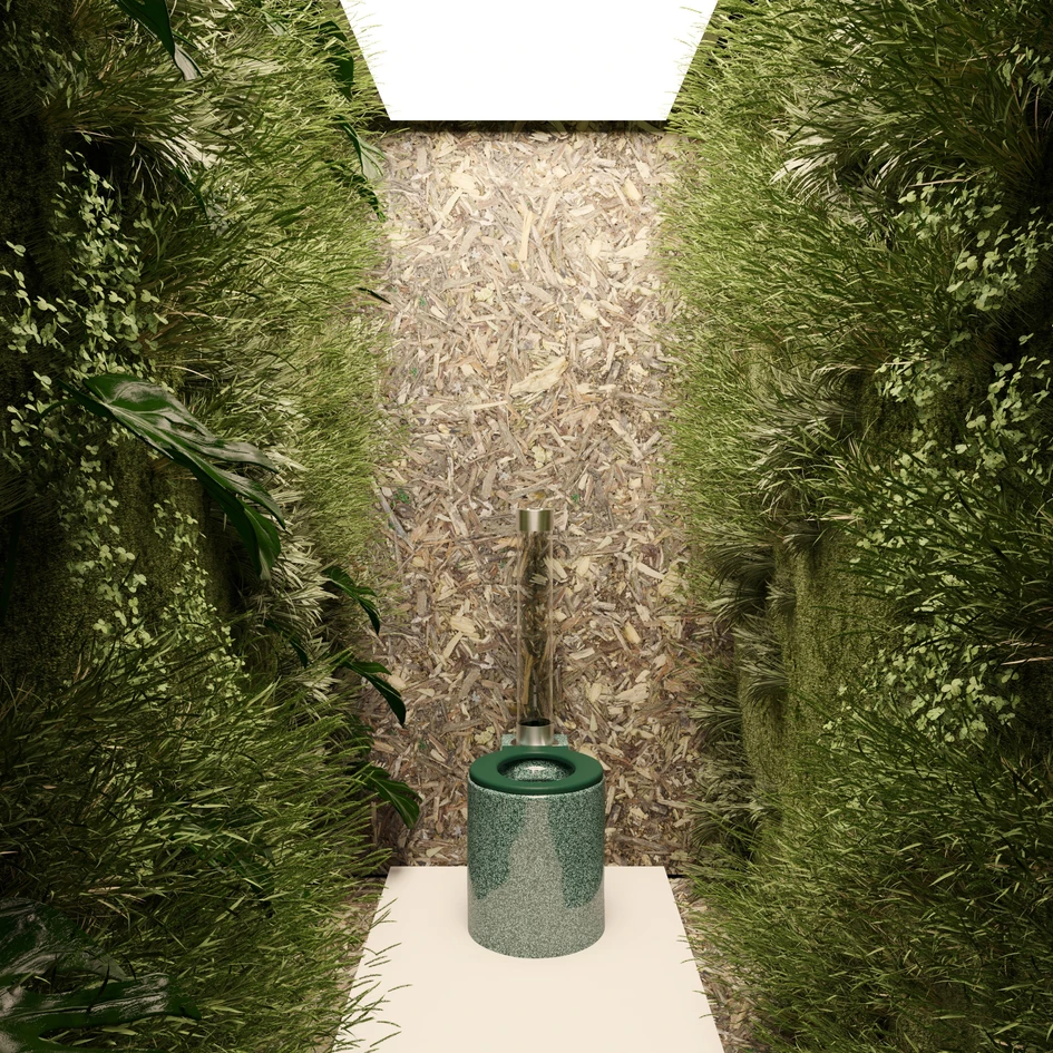 In addition to non-traditional toilets which challenge our perceptions of how they are supposed to look, Trone also designs the wider bathroom environment, for example on the nature-inspired hotel project pictured above in Ljubljana