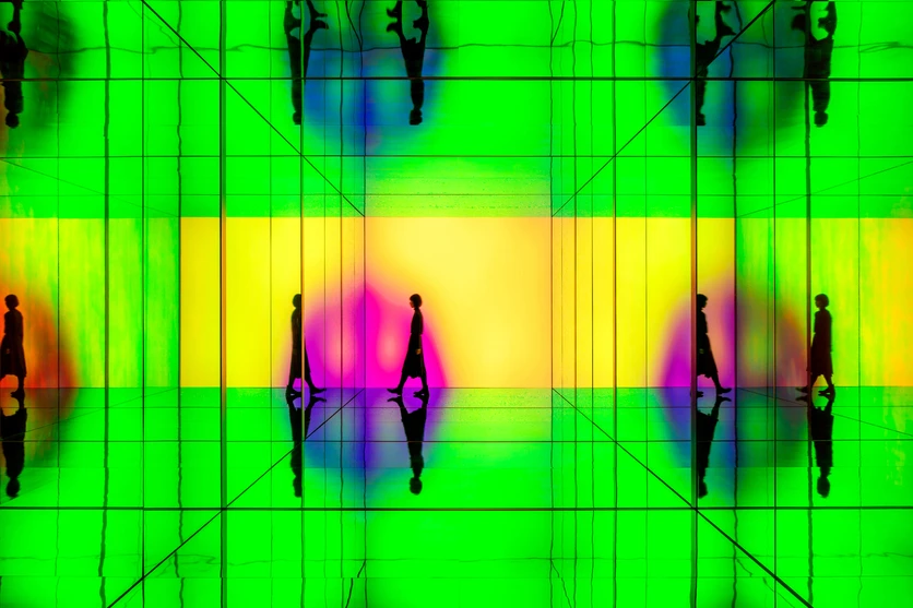 Sony Design’s INTO SIGHT Installation allowed visitors to enter a tunnel of endless audio and visual calm, gently responding to their every movement. Photo: Ed Reeve