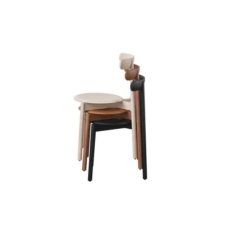 Stackable, playful and available in different wood tones, the versatile Bice is suited to both residential and commercial settings