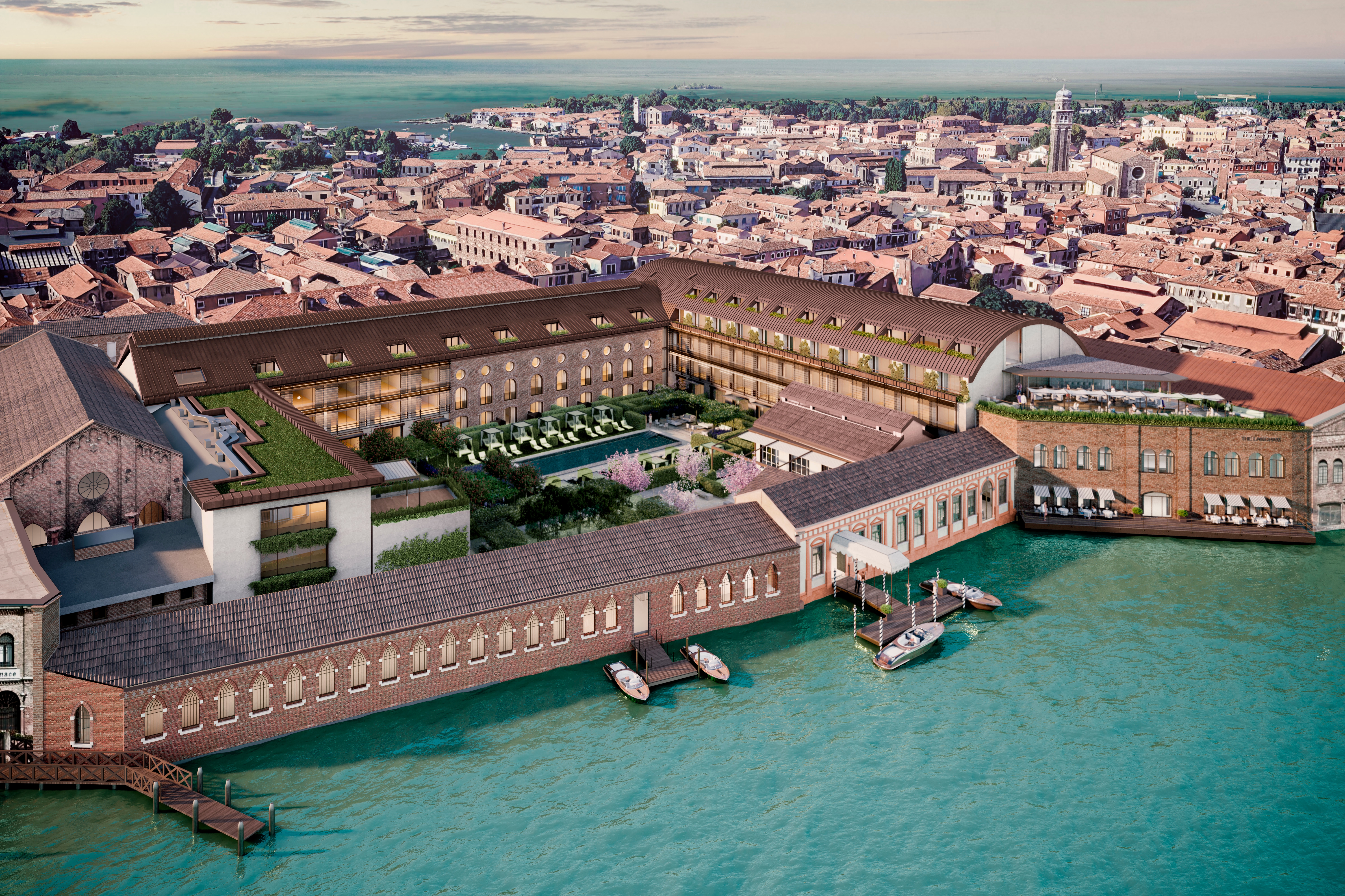 Langham Venice is a reuse and conversion project by Matteo Thun & Partners in a former glassworks. Photos: MTP