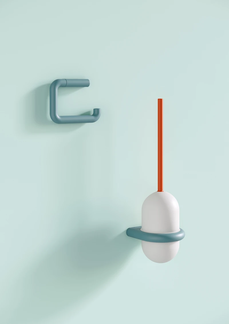 HEWI's new colour canon of coral, aqua blue and pure white not only offers colour-stimulating accents, but also has practical functions for people with impaired vision