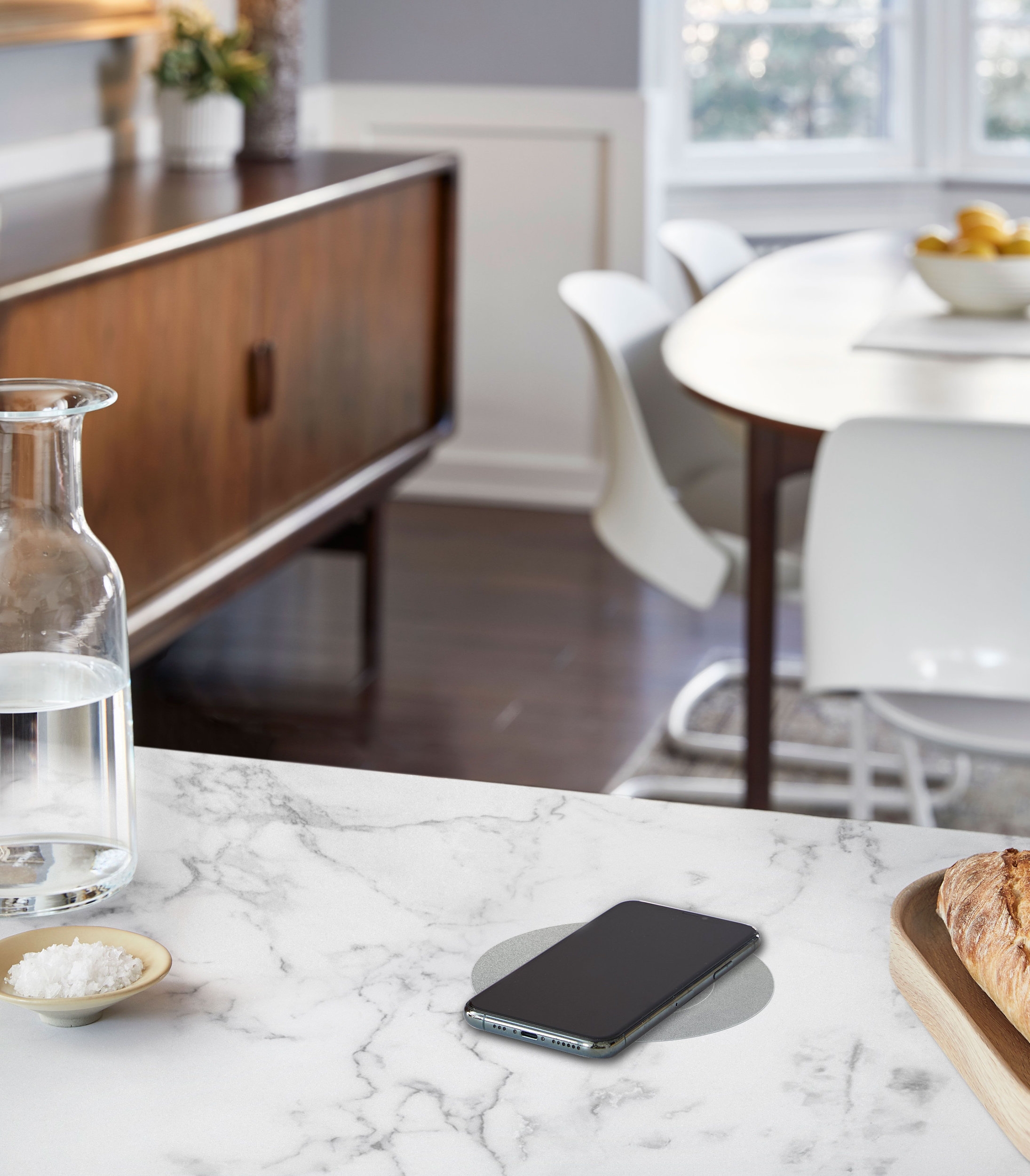 The new NeatCharge is a device charging system that attaches under the table leaving the surface level, easy to clean and free of unnecessary digital clutter