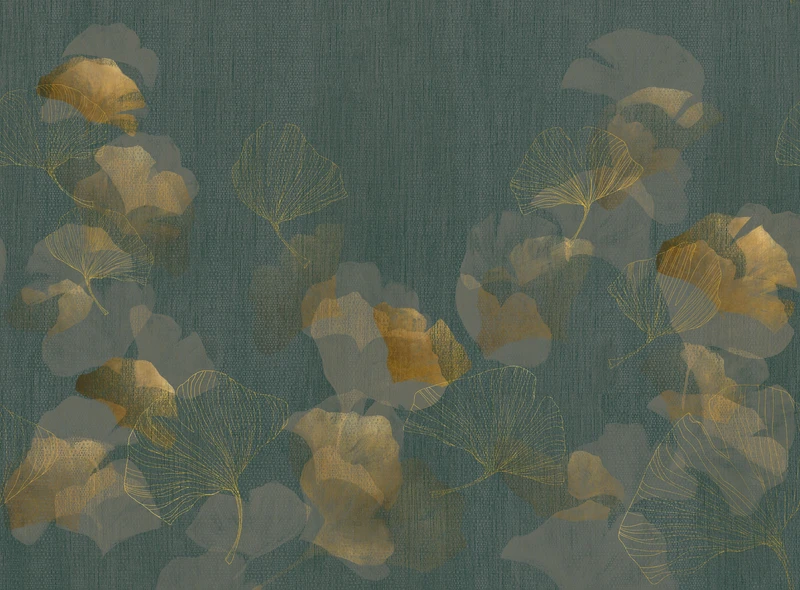 Bestselling wallpaper design Ginko works particularly well with Tecnografica’s new metallic finish
