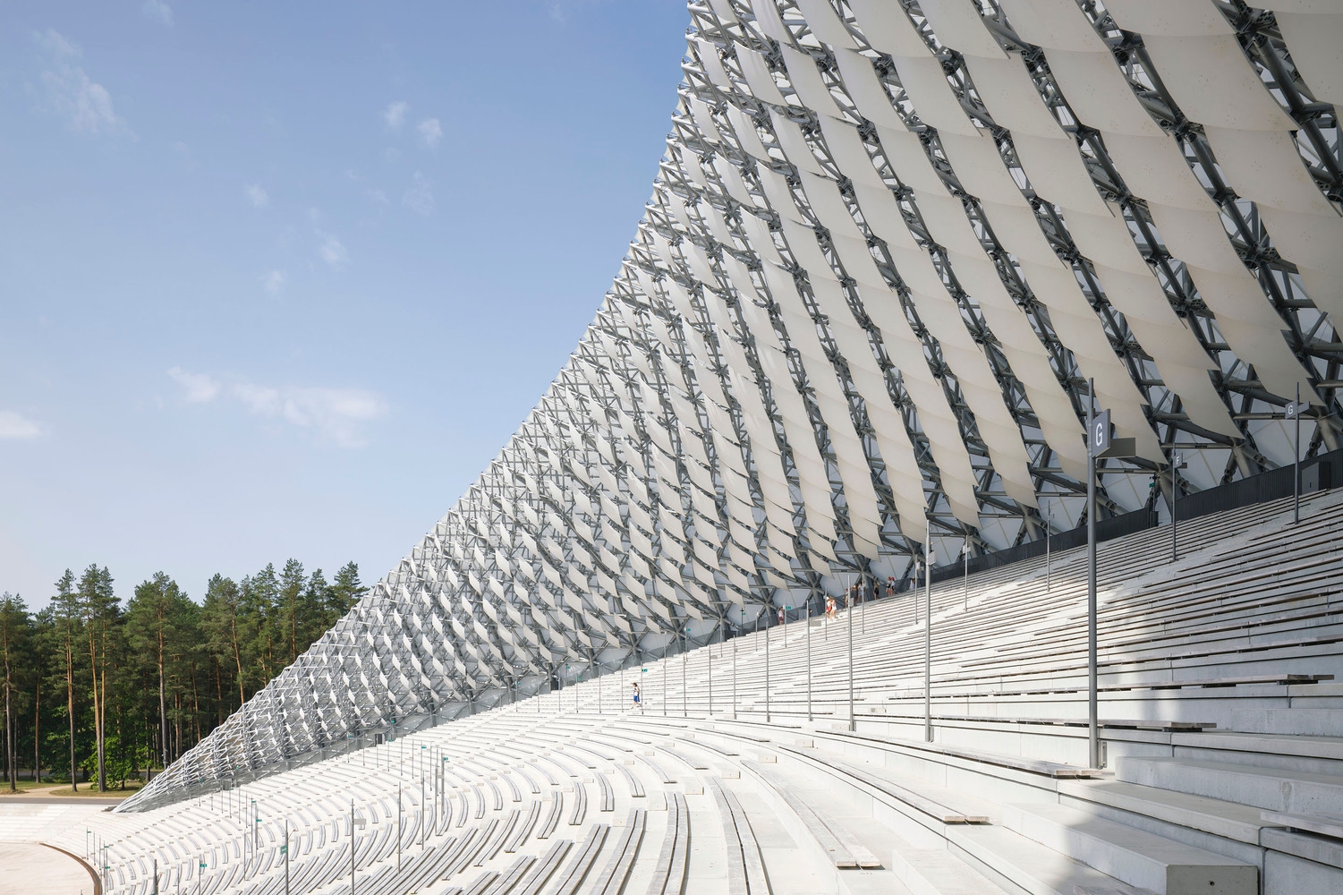 Mežaparks is an open-air stage, specifically built for Latvia’s traditional 20,000-voice choir and music festival. Photos: Ansis Starts (top, bottom), Madara Gritane (middle)