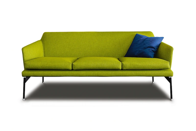 Valentini’s curved Eduard New sofa (top) offers variable seat depth, while De Padova’s Erei sofa (middle) and Vibieffe’s 770 Level Sofa (bottom) achieve the perfect seat height with low or high legs