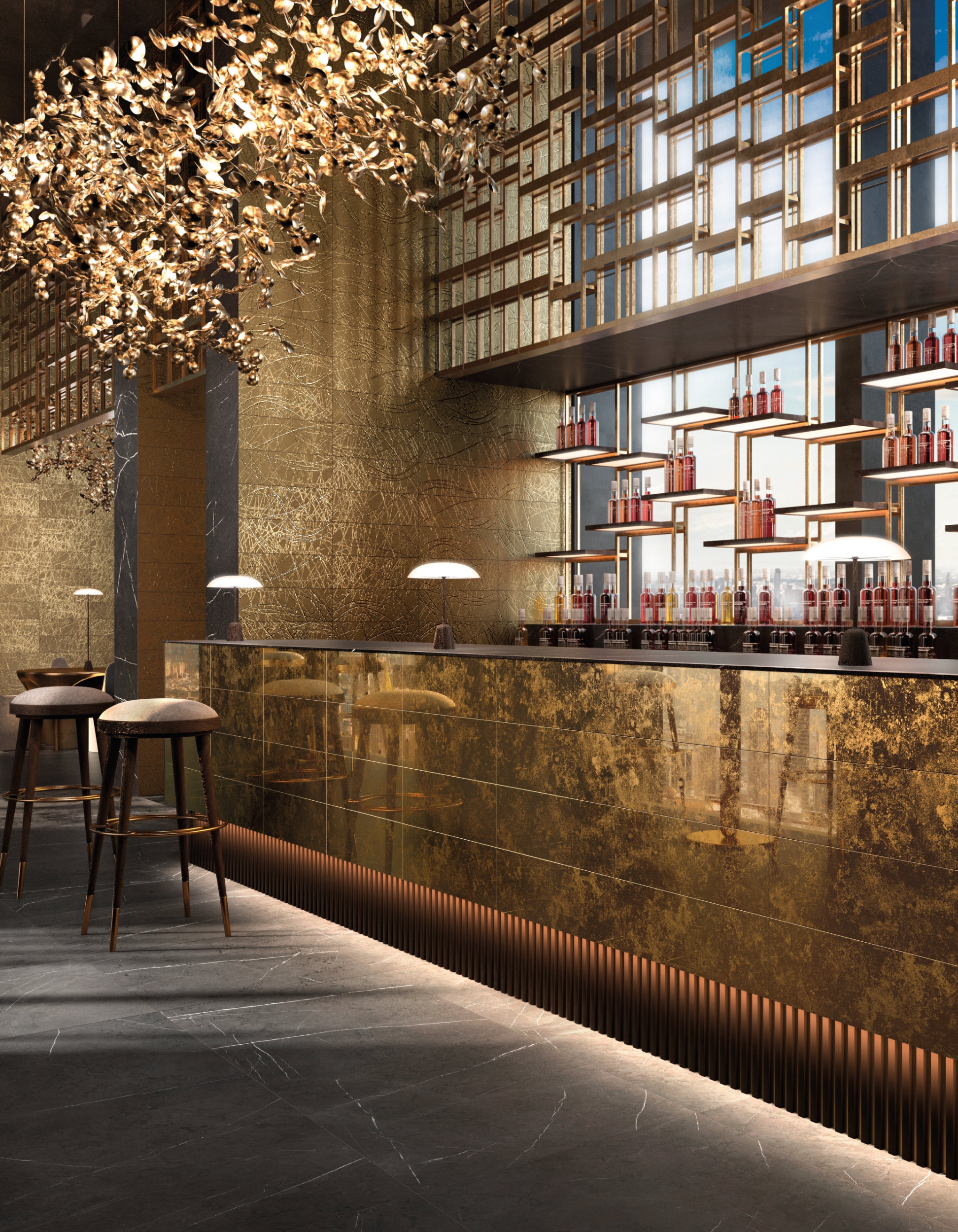 Employed indoors, Reflet from Mirage can create show-stopping glamour and a more subdued golden glow